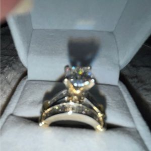 LAST CHANCE!  Price cut. Engagement/Wedding Band,  Princess Cut Diamond